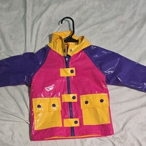 First Place Kids Yellow and Pink Raincoat